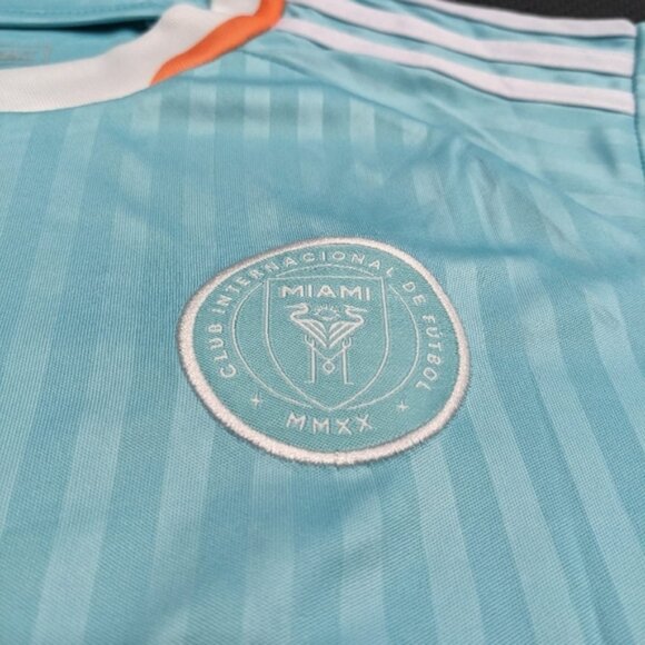 Inter Miami Messi #10 Aqua Adult Adidas Jersey - Picture 9 of 10